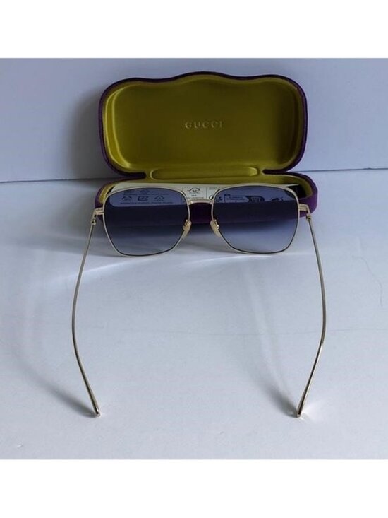 Gucci  GG1031s 004 Women\'s Gold Frame Sunglasses with Blue Gradient Lenses